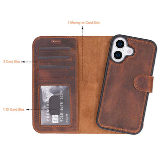 Bouletta Phone Case Magic iPhone 17 Leather Detachable Wallet Case Premium Koruma
