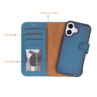 Bouletta Phone Case Magic iPhone 17 Leather Detachable Wallet Case Premium Koruma