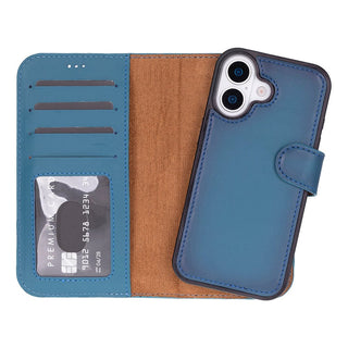 Bouletta Phone Case Blue Magic iPhone 17 Leather Detachable Wallet Case Premium Koruma