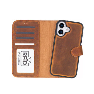 Bouletta Phone Case Moccasin Magic iPhone 17 Leather Detachable Wallet Case Premium Koruma