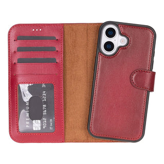 Bouletta Phone Case Red Magic iPhone 17 Leather Detachable Wallet Case Premium Koruma