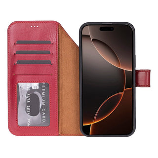 Bouletta Phone Case Magic iPhone 17 Pro Leather Detachable Wallet Case Premium Koruma