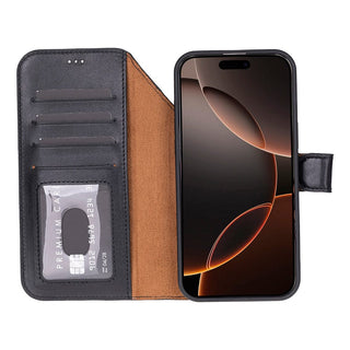 Bouletta Phone Case Magic iPhone 17 Pro Leather Detachable Wallet Case Premium Koruma