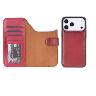 Bouletta Phone Case Magic iPhone 17 Pro Leather Detachable Wallet Case Premium Koruma