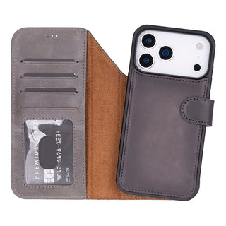 Bouletta Phone Case Magic iPhone 17 Pro Leather Detachable Wallet Case Premium Koruma