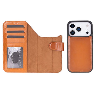 Bouletta Phone Case Magic iPhone 17 Pro Leather Detachable Wallet Case Premium Koruma