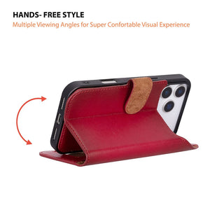 Bouletta Phone Case Magic iPhone 17 Pro Leather Detachable Wallet Case Premium Koruma