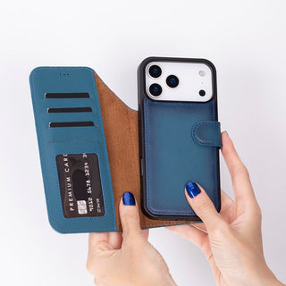 Bouletta Phone Case Magic iPhone 17 Pro Leather Detachable Wallet Case Premium Koruma