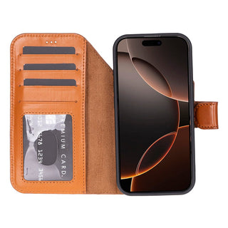 Bouletta Phone Case Magic iPhone 17 Pro Leather Detachable Wallet Case Premium Koruma
