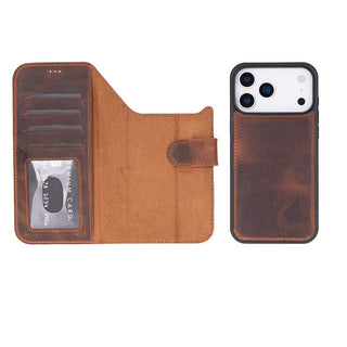 Bouletta Phone Case Magic iPhone 17 Pro Leather Detachable Wallet Case Premium Koruma
