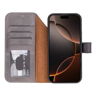 Bouletta Phone Case Magic iPhone 17 Pro Leather Detachable Wallet Case Premium Koruma