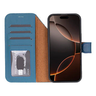 Bouletta Phone Case Magic iPhone 17 Pro Leather Detachable Wallet Case Premium Koruma