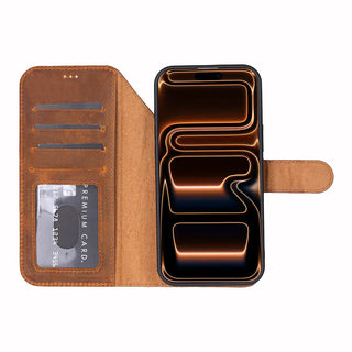 Bouletta Phone Case Magic iPhone 17 Pro Leather Detachable Wallet Case Premium Koruma