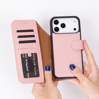 Bouletta Phone Case Magic iPhone 17 Pro Leather Detachable Wallet Case Premium Koruma