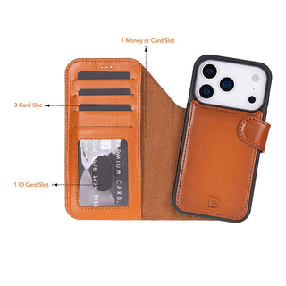 Bouletta Phone Case Magic iPhone 17 Pro Max Detachable Leather Wallet Case Premium Koruma