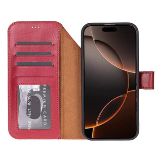Bouletta Phone Case Magic iPhone 17 Pro Max Leather Detachable Wallet Case Premium Koruma