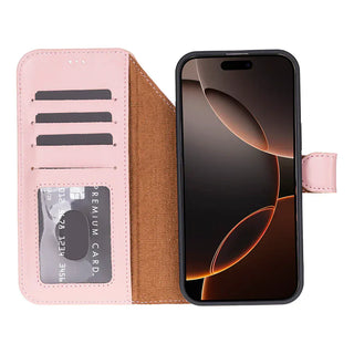 Bouletta Phone Case Magic iPhone 17 Pro Max Leather Detachable Wallet Case Premium Koruma