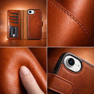 Bouletta Phone Case Magic iPhone 17E/16E Detachable Leather Wallet Case Premium Koruma