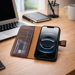 Bouletta Phone Case Magic iPhone 17E/16E Detachable Leather Wallet Case Premium Koruma