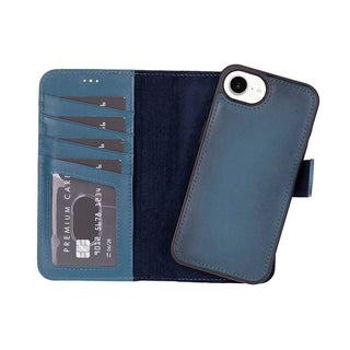 Bouletta Phone Case Blue Magic iPhone 17E/16E Detachable Leather Wallet Case Premium Koruma
