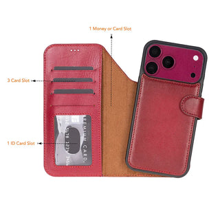 Bouletta Phone Case Magic iPhone 18 Pro Leather Detachable Wallet Case Premium Koruma