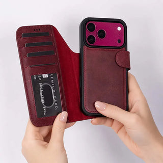 Bouletta Phone Case Magic iPhone 18 Pro Max Leather Detachable Wallet Case Premium Koruma