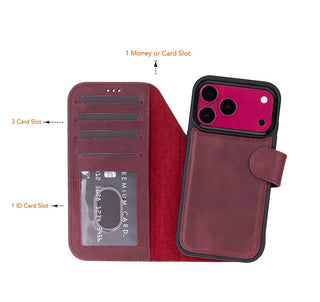 Bouletta Phone Case Magic iPhone 18 Pro Max Leather Detachable Wallet Case Premium Koruma