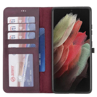 Bouletta Phone Case Magic Samsung Galaxy S21 Ultra Leather Detachable Wallet Case Premium Koruma