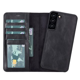 Bouletta Phone Case Black Magic Samsung Galaxy S23 Plus Leather Detachable Wallet Case Premium Koruma
