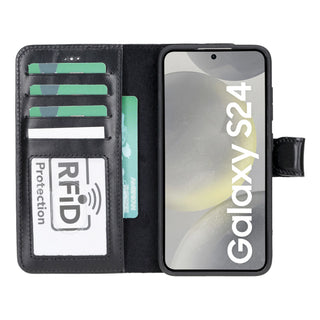 Bouletta Phone Case Magic Samsung Galaxy S24 Ultra Leather Detachable Wallet Case Premium Koruma