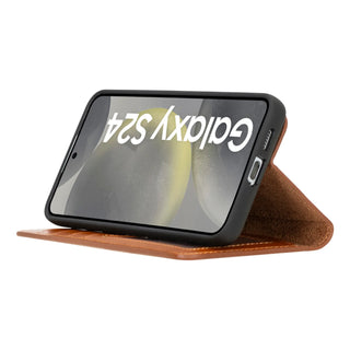 Bouletta Phone Case Magic Samsung Galaxy S24 Ultra Leather Detachable Wallet Case Premium Koruma