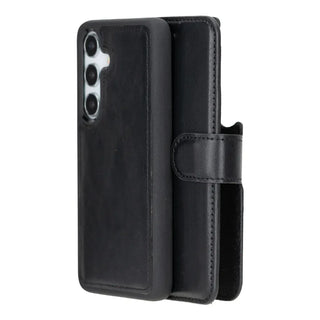 Bouletta Phone Case Black Magic Samsung Galaxy S25 Detachable Leather Wallet Case Premium Koruma