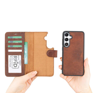 Bouletta Phone Case Magic Samsung Galaxy S25 Plus Detachable Leather Wallet Case Premium Koruma