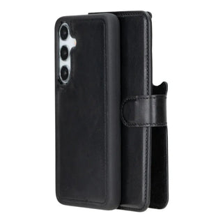 Bouletta Phone Case Black Magic Samsung Galaxy S25 Plus Detachable Leather Wallet Case Premium Koruma