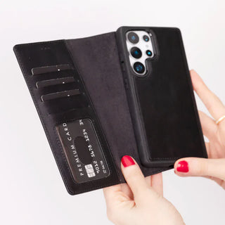 Bouletta Phone Case Magic Samsung Galaxy S25 Ultra Detachable Leather Wallet Case Premium Koruma