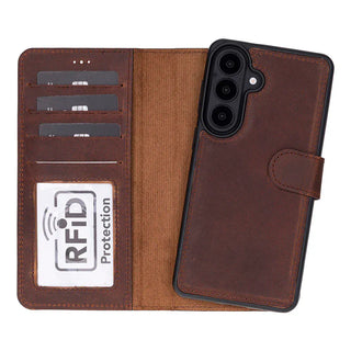 Bouletta Phone Case Saddle Brown Magic Samsung Galaxy S26 Detachable Leather Wallet Case Premium Koruma