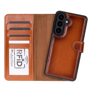 Bouletta Phone Case Tan Magic Samsung Galaxy S26 Detachable Leather Wallet Case Premium Koruma