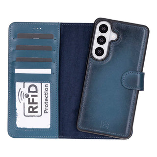 Bouletta Phone Case Blue Magic Samsung Galaxy S26 Leather Detachable Wallet Case Premium Koruma