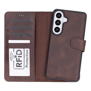 Bouletta Phone Case Dark Brown Magic Samsung Galaxy S26 Plus Detachable Leather Wallet Case Premium Koruma