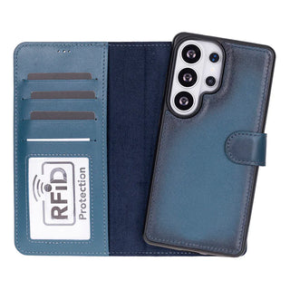 Bouletta Phone Case Blue Magic Samsung Galaxy S26 Ultra Detachable Leather Wallet Case Premium Koruma