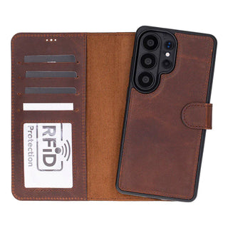 Bouletta Phone Case Saddle Brown Magic Samsung Galaxy S26 Ultra Detachable Leather Wallet Case Premium Koruma