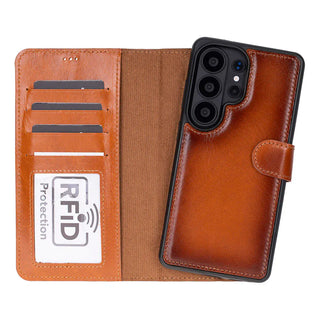 Bouletta Phone Case Tan Magic Samsung Galaxy S26 Ultra Detachable Leather Wallet Case Premium Koruma