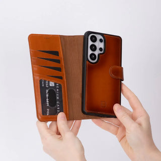 Bouletta Phone Case Magic Samsung Galaxy S26 Ultra Leather Detachable Wallet Case Premium Koruma