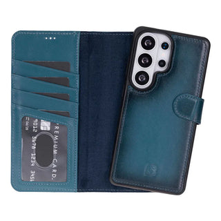 Bouletta Phone Case Blue Magic Samsung Galaxy S26 Ultra Leather Detachable Wallet Case Premium Koruma