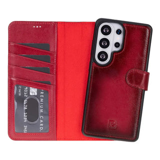Bouletta Phone Case Red Magic Samsung Galaxy S26 Ultra Leather Detachable Wallet Case Premium Koruma