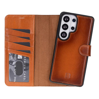 Bouletta Phone Case Tan Magic Samsung Galaxy S26 Ultra Leather Detachable Wallet Case Premium Koruma