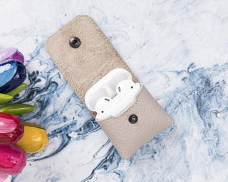 Bouletta AirPods Case Mai Magnet AirPods 1 and AirPods 2 Leather Case with Hook Premium Koruma