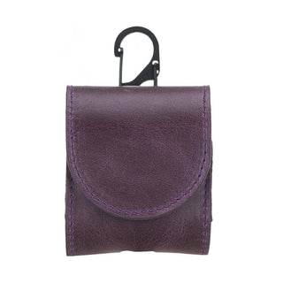 Bouletta AirPods Case Purple Mai Magnet AirPods 1 and AirPods 2 Leather Case with Hook Premium Koruma