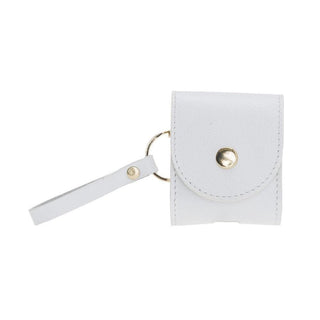 Bouletta AirPods Case White Mai Snap AirPods 1 and AirPods 2 Leather Case with Hook Premium Koruma