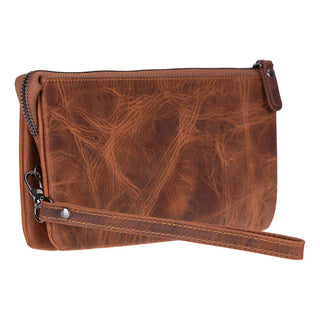 Bouletta Men Wallet Saddle Brown Majeste Leather Clutch Bag Premium Koruma